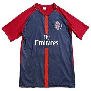 Paris Saint-Germain PSG Fly Emirates Soccer Jersey Navy Red Mens Medium #26
